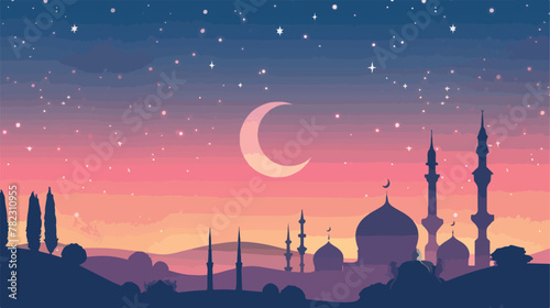 Blank gradient islamic day celebration background 2