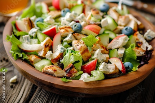 Chicken Waldorf salad with blue cheese easy and tasty recipe