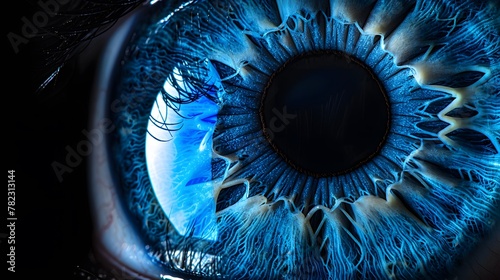 Macro image of human eye in extreme close up photo