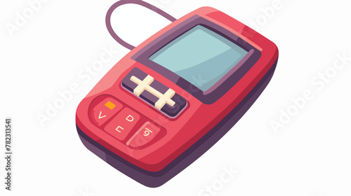 Blood glucose measuring device icon. Cartoon illust