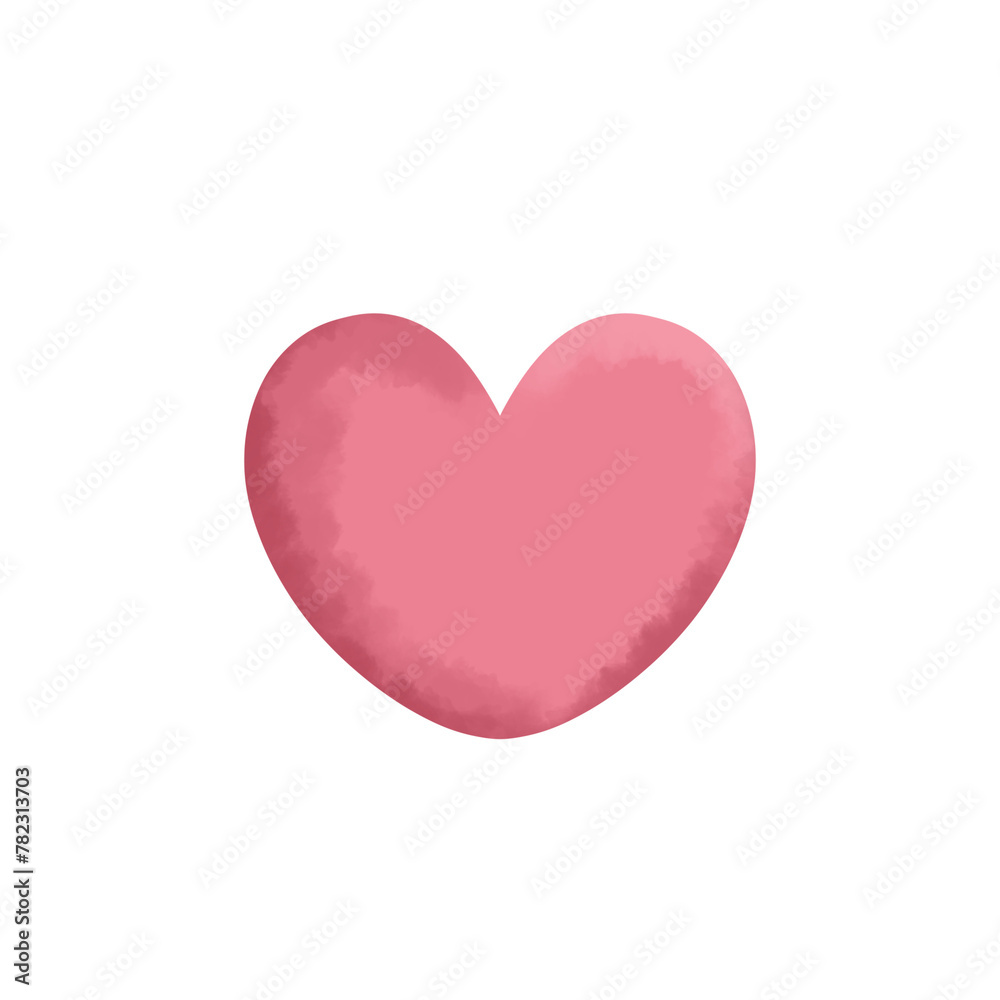 Hand drawn pink Heart icon