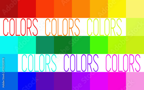 Background with vibrant colors with the word Colors