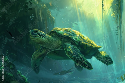 Celebrating Turtle Day with images of adorable turtles in their natural habitat  promoting conservation and awareness.