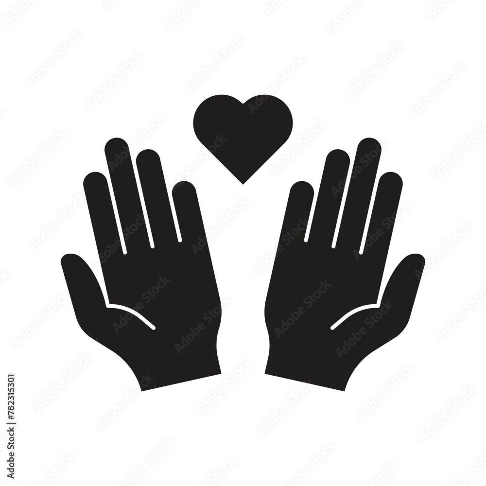 Obraz premium Charity - thin line vector icon set.