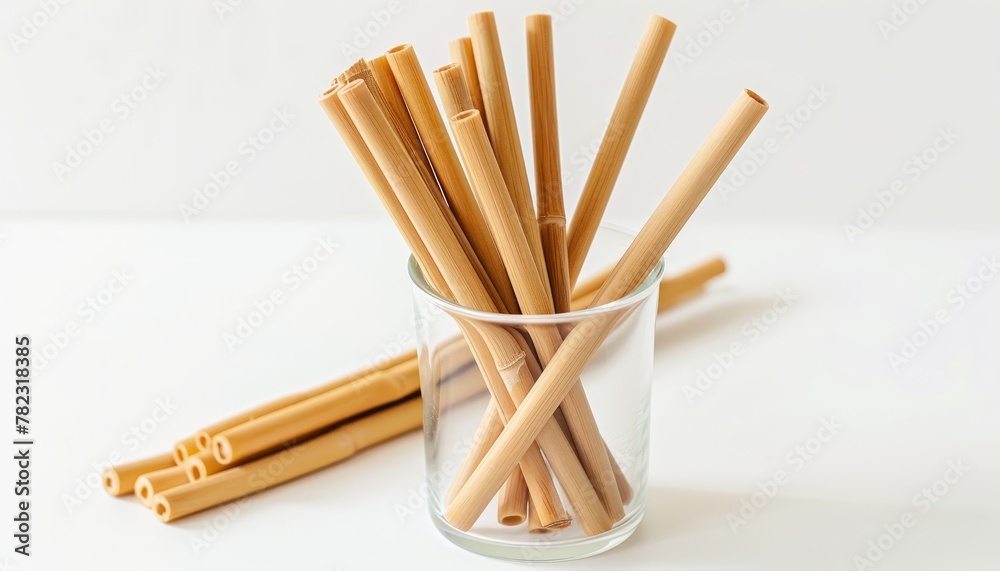 Ecological bamboo straws can make society more environmentally conscious and reduce plastic usage Ecological bamboo straws can make society more environmentally conscious and reduce plastic usage