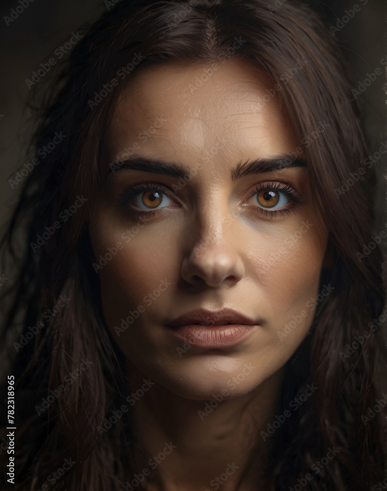 Fototapeta premium Wunder hübsche Frau. Generative AI Technologie