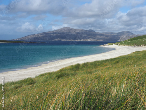 Hidden beach near Huisinish beach, a remote place on the west coast of Harris in the Outer Hebrides. Scotland photo