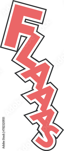 Flaaas onomatopoeia design