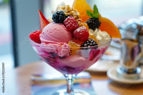 Fruit flavored ice cream