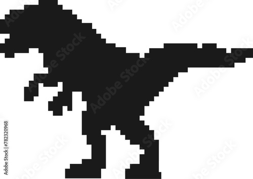 Pixel t rex dinosaur