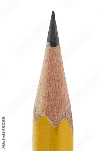 sharp pencil tip close-up on white background © David McQ
