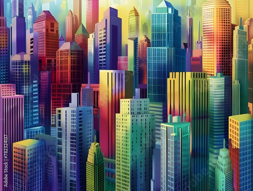 Cityscape in Vibrant Hues © Cookiezkiez