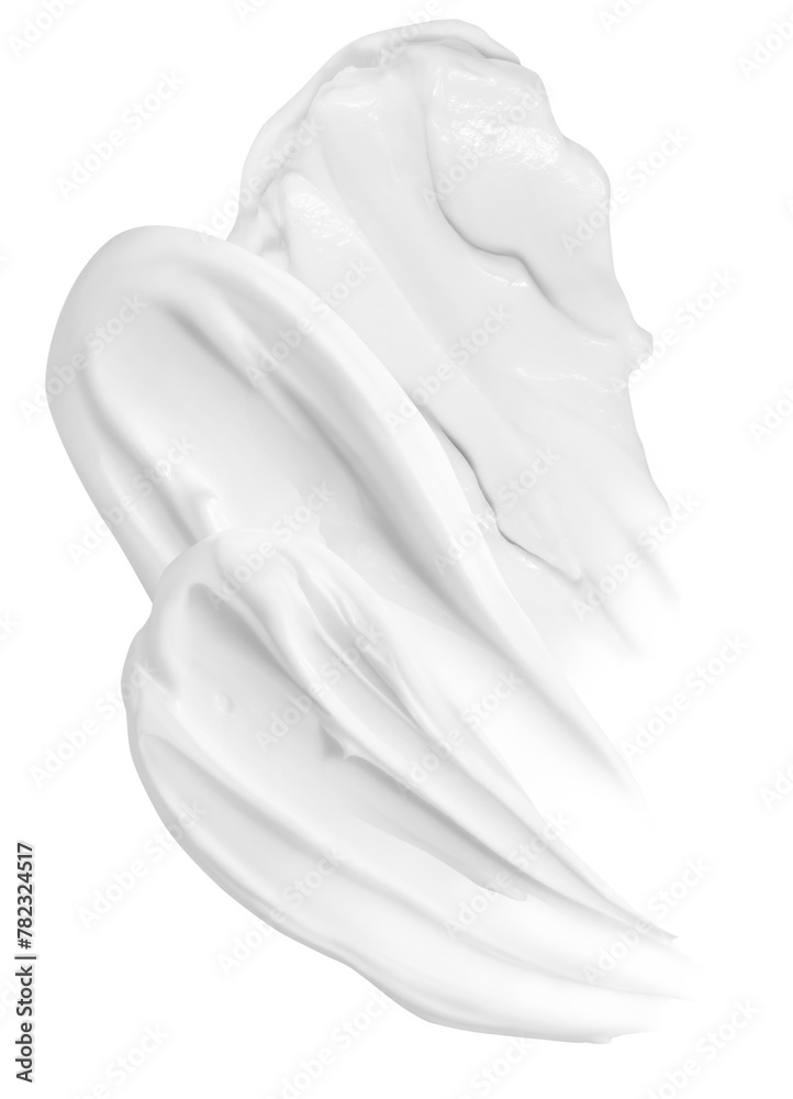 Set of cream smears on empty background Set of cream smears on empty background