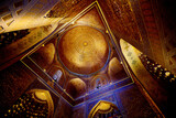 Golden interior of Gur Emir Amir Temur mausoleum