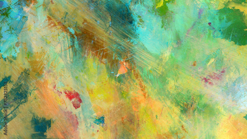 Abstract colorful painting palette. Natural abstraction background. Art wallpaper.	