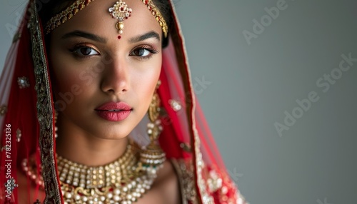 Indian bride s stunning studio portrait