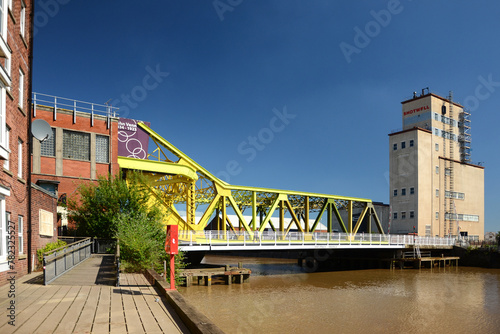 Drypool Bridge, structural damage has closed the 1961 Scherzer rolling lift bascule bridge over the river Hull.  Kingston upon Hull  photo