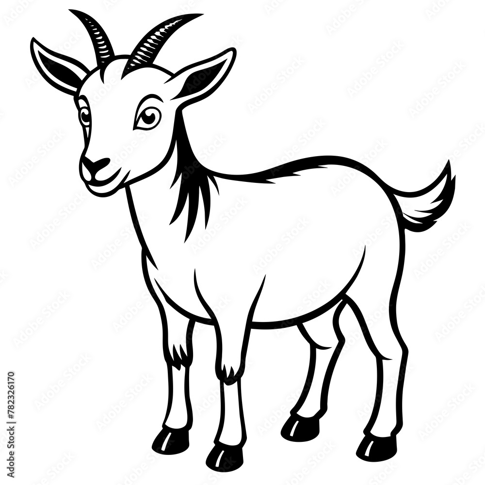 Fototapeta premium silhouette of a goat