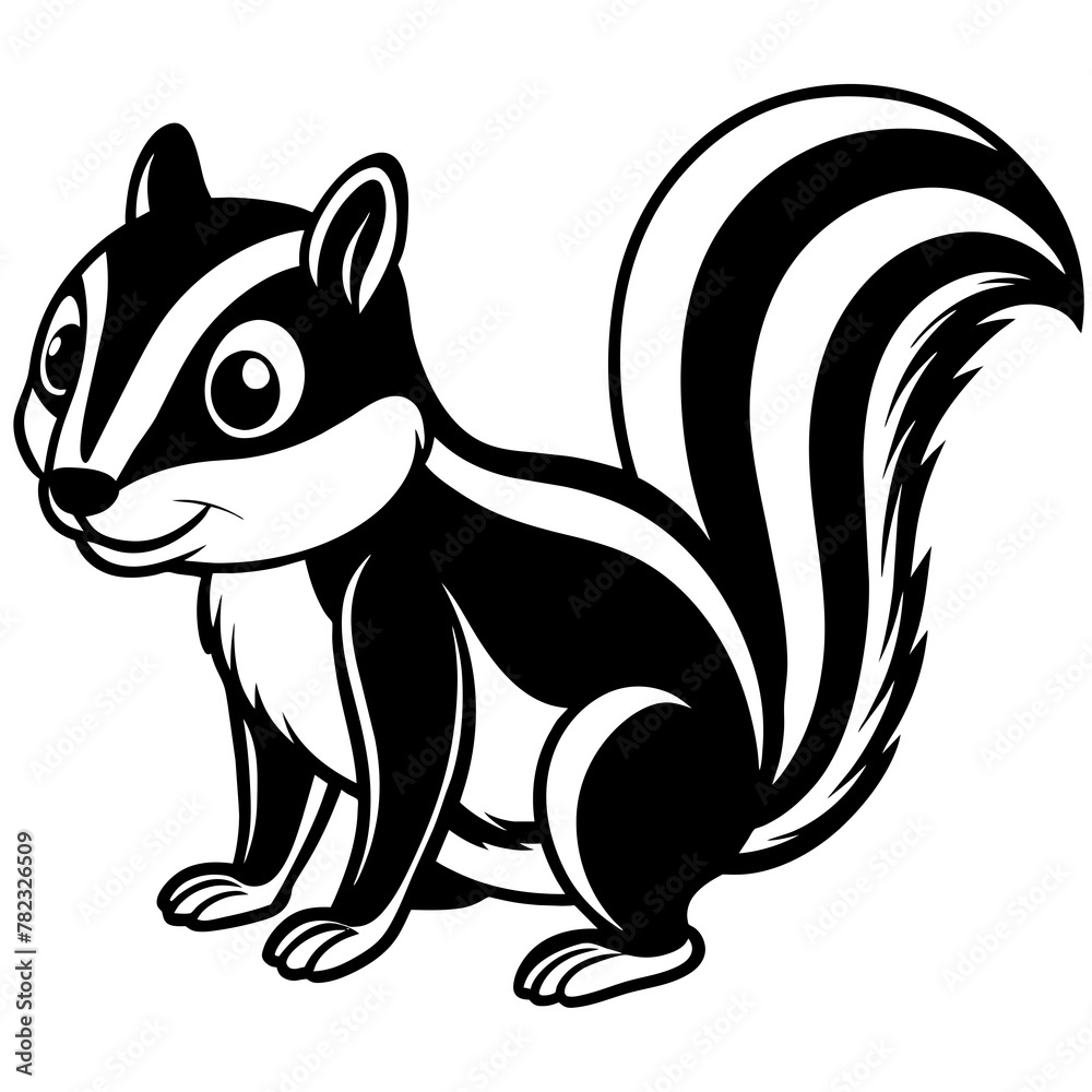 Obraz premium squirrel on white