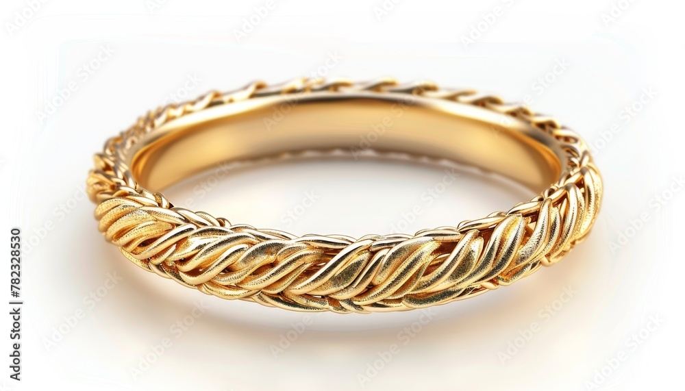 Isolated gold bangle on white background Isolated gold bangle on white background