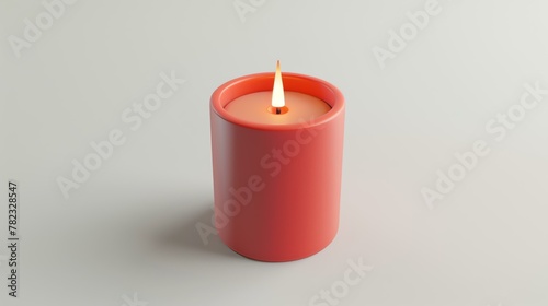 A beautifully designed 3D rendered candle icon, perfect for adding a touch of warmth and elegance to any project. Its simple yet eye-catching design makes it versatile for various purposes.