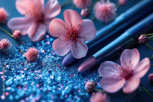 Delicate flower close-up on table