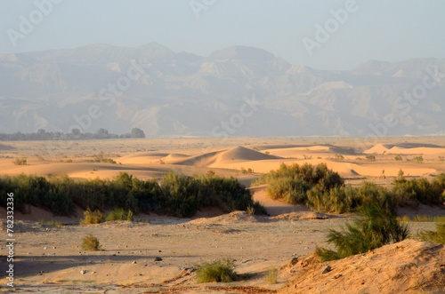 Desierto de Wadi Araba en Jordania, junto a la frontera con Palestina