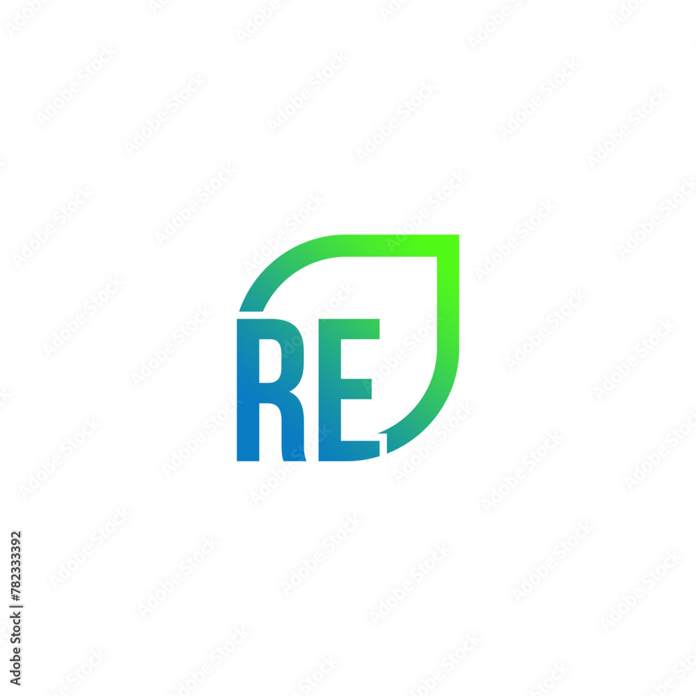 Letter RE logo grows, develops, natural, organic, simple, financial logo. Letter RE logo grows, develops, natural, organic, simple, financial logo.