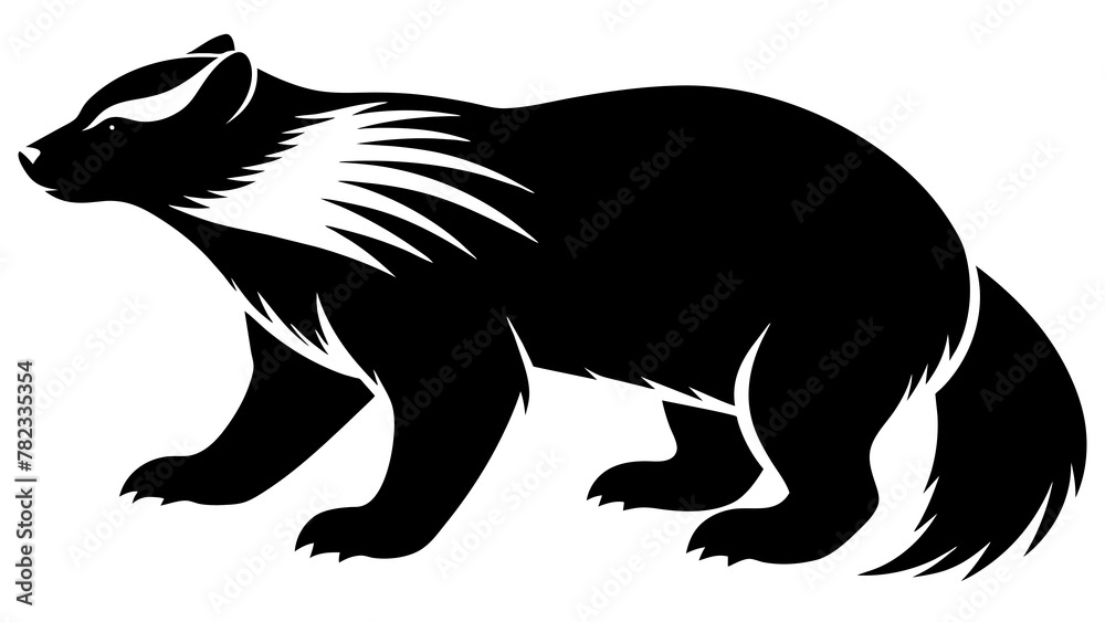 Obraz premium North American wolverine vector illustration
