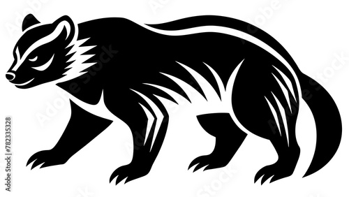North American  wolverine vector illustration photo