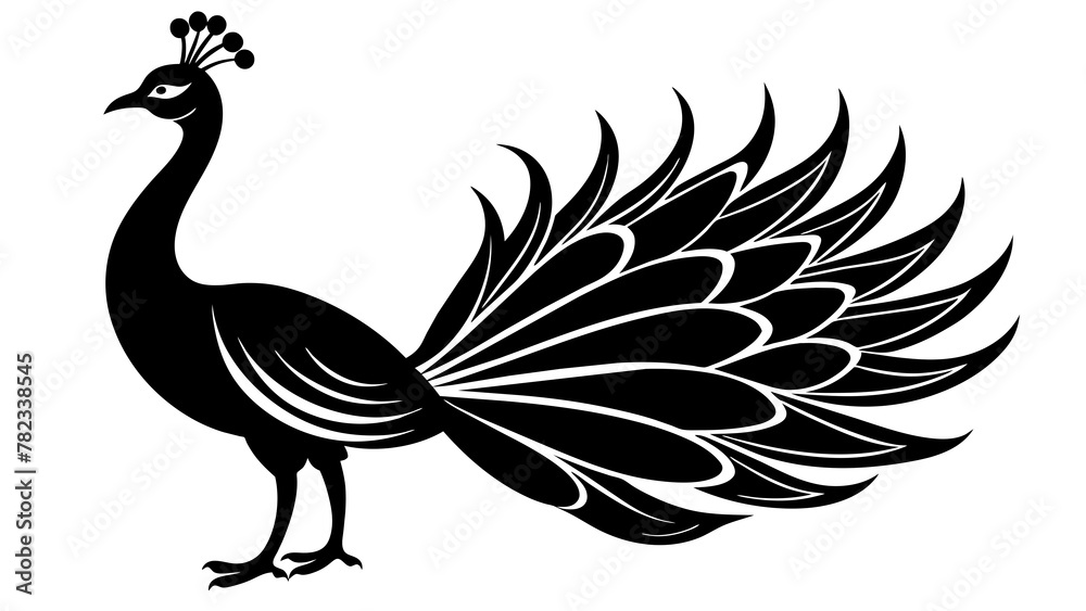 Fototapeta premium peacock and svg f file
