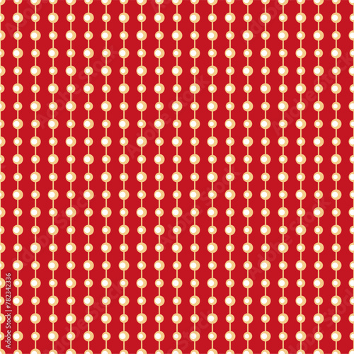 Seamless glamour print pattern with beads jewelry art decor wallpaper for textile, package, paper