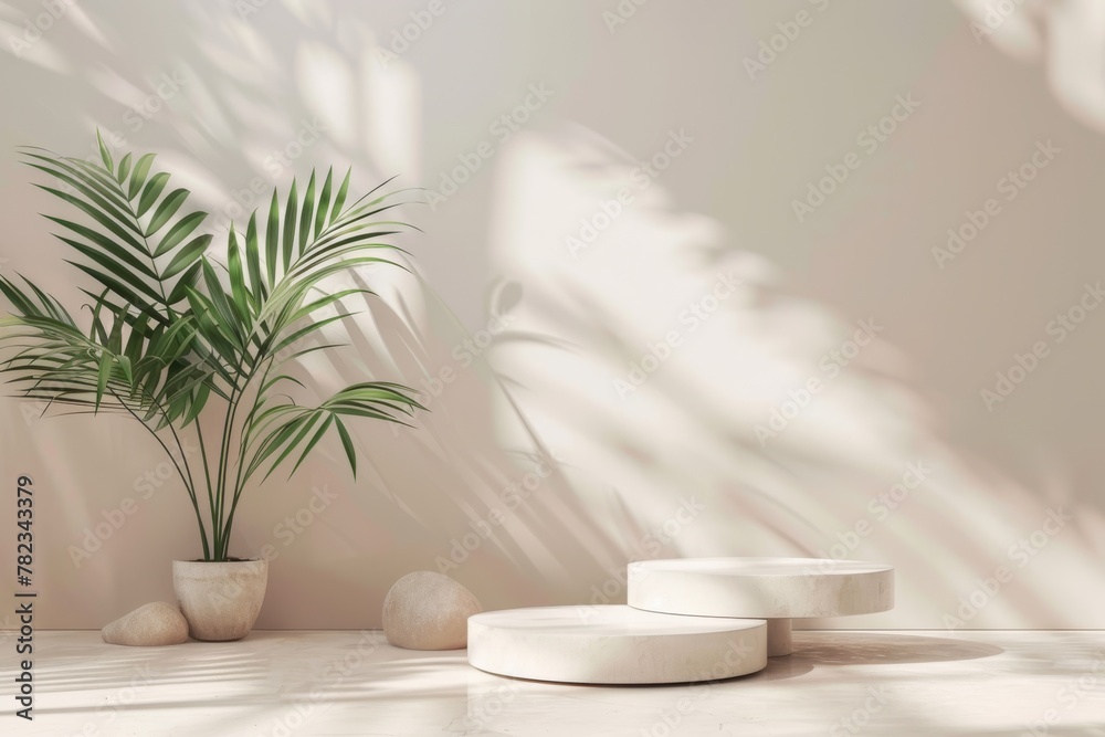 Potted Plant on White Table