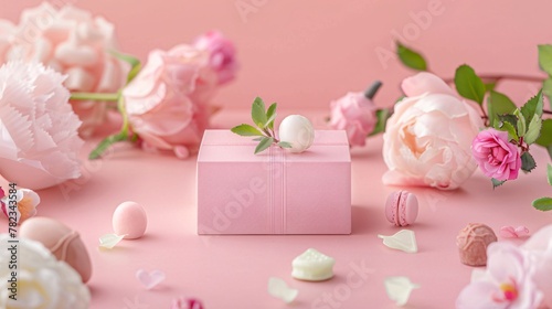 mother's day gift box with candy © Spyrydon