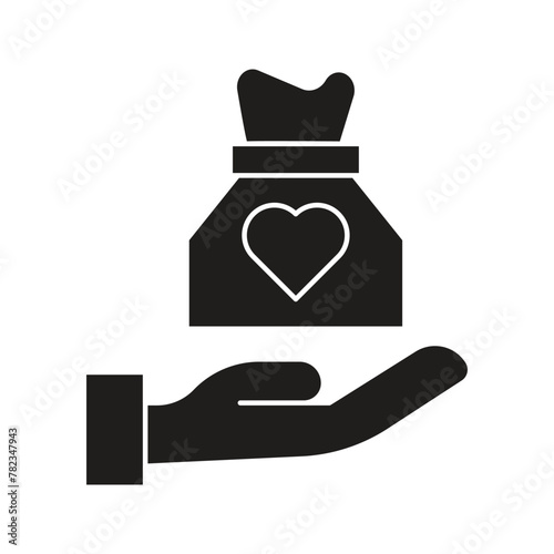 Charity - thin line vector icon set.