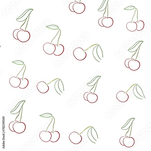 Cherry, illustration, frut photo