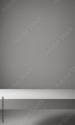 Empty table on a minimalist background for product presentation