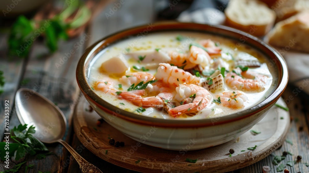 Irish fish soup made with creamy broth and a mixture of fresh and smoked seafood and fish.