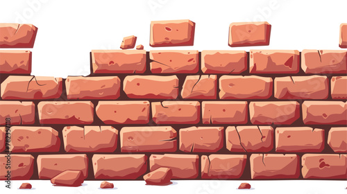 Brick wall border icon. Simple illustration of bric © Mishi