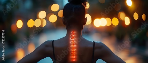 Soothing Sciatica: Harmonizing Body and Mind. Concept Pain Management, Mind-Body Connection, Relaxation Techniques, Holistic Healing, Stress Relief photo