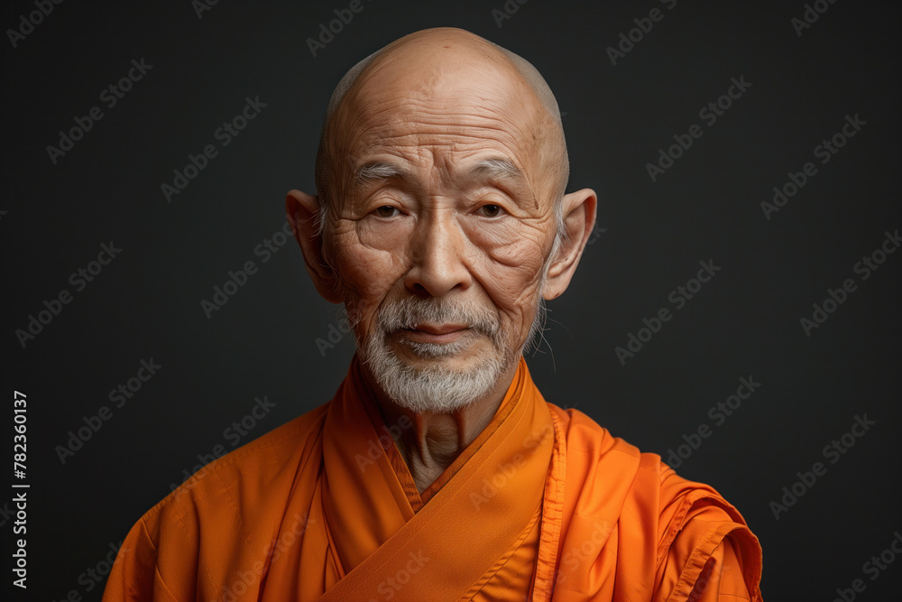 Obraz premium Photo of a Buddhist Monk, Generative AI