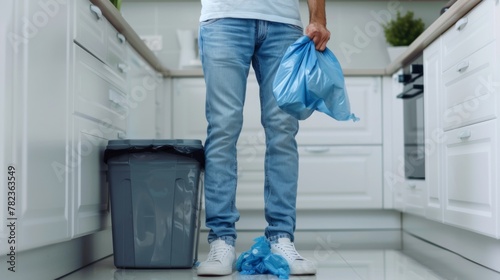 Man Disposing Kitchen Waste