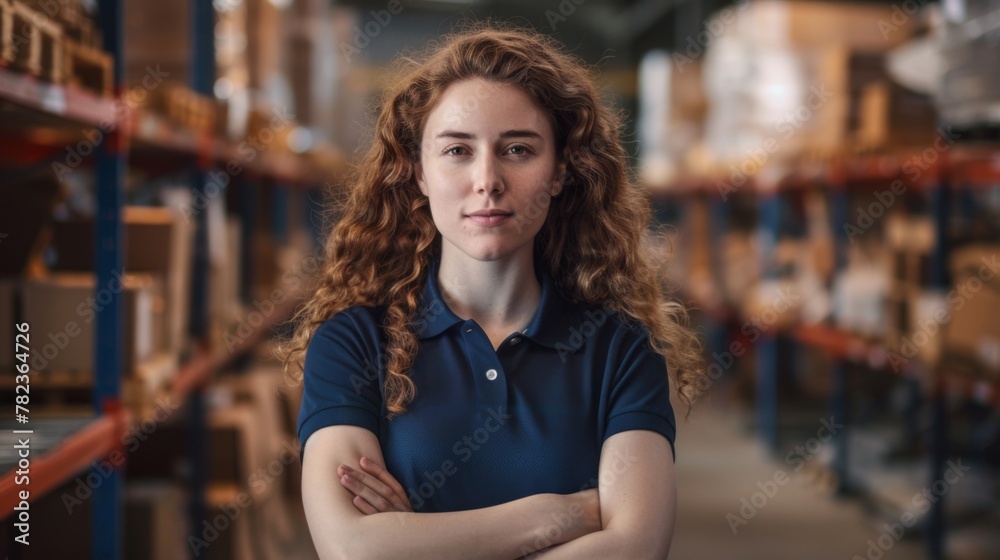 Confident Employee at Warehouse
