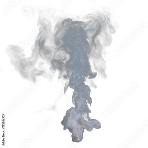 Thin Smoke transparent background 3d rendering

