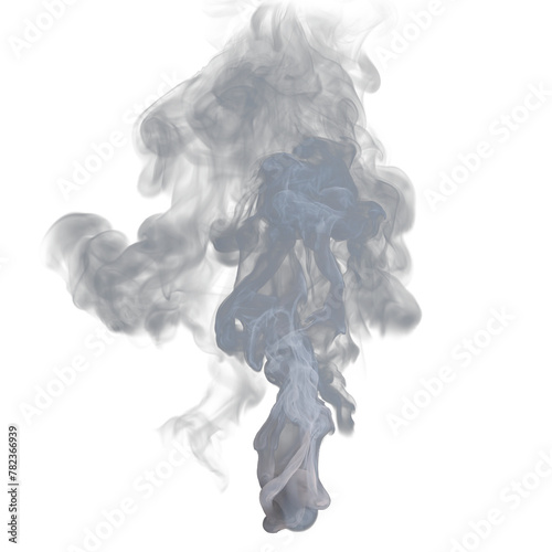 Thin Smoke transparent background 3d rendering 