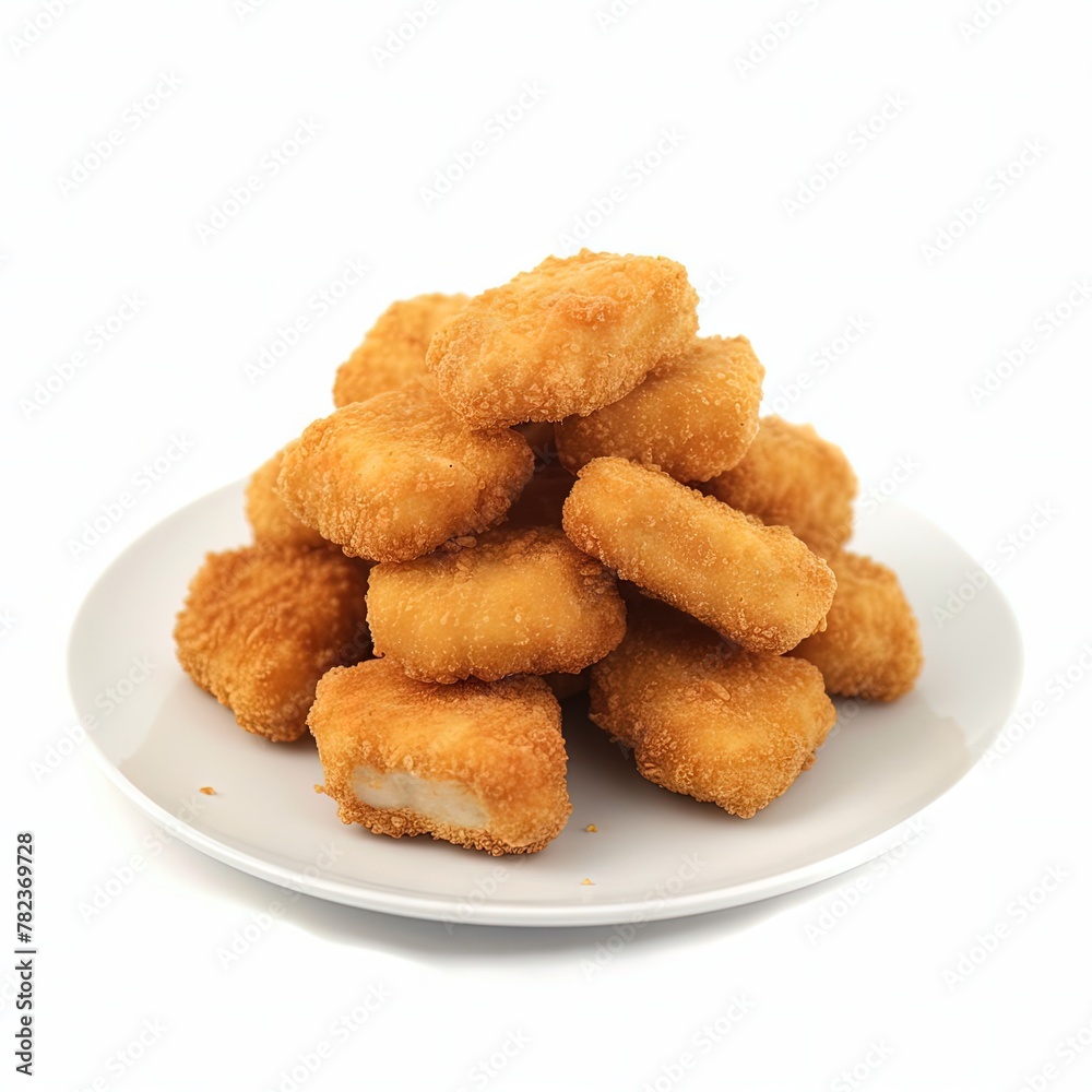 Delicious Fried Chicken Nuggets Snack Plate Generative AI Delicious Fried Chicken Nuggets Snack Plate Generative AI