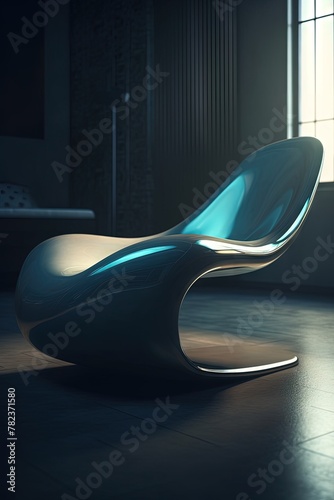 Futuristic Ergonomic Lounge Chair Design Generative AI