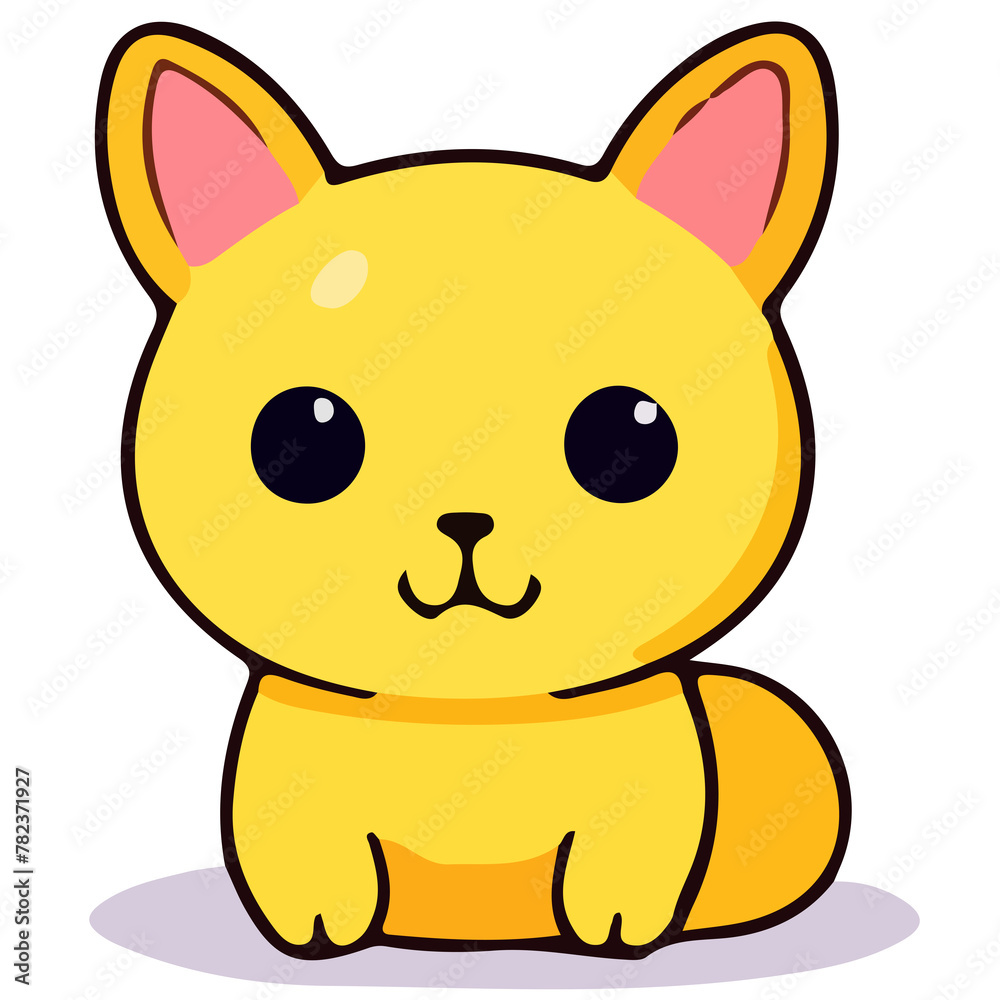 Cute Kawaii Style Cartoon Pet Cat Vector Illustration Cute Kawaii Style Cartoon Pet Cat Vector Illustration