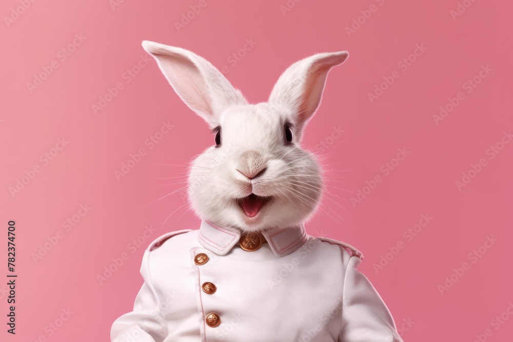 Professional Chef Rabbit in Uniform Generative AI