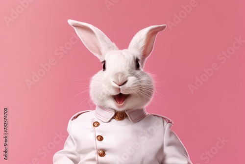 Professional Chef Rabbit in Uniform Generative AI